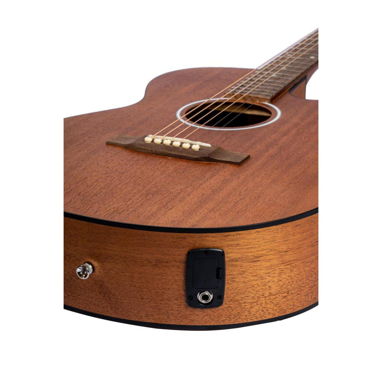 Guitarra Bamboo Ga-40-mahogany-q Electroacustica Mahogany 40 Pulgadas Con Funda