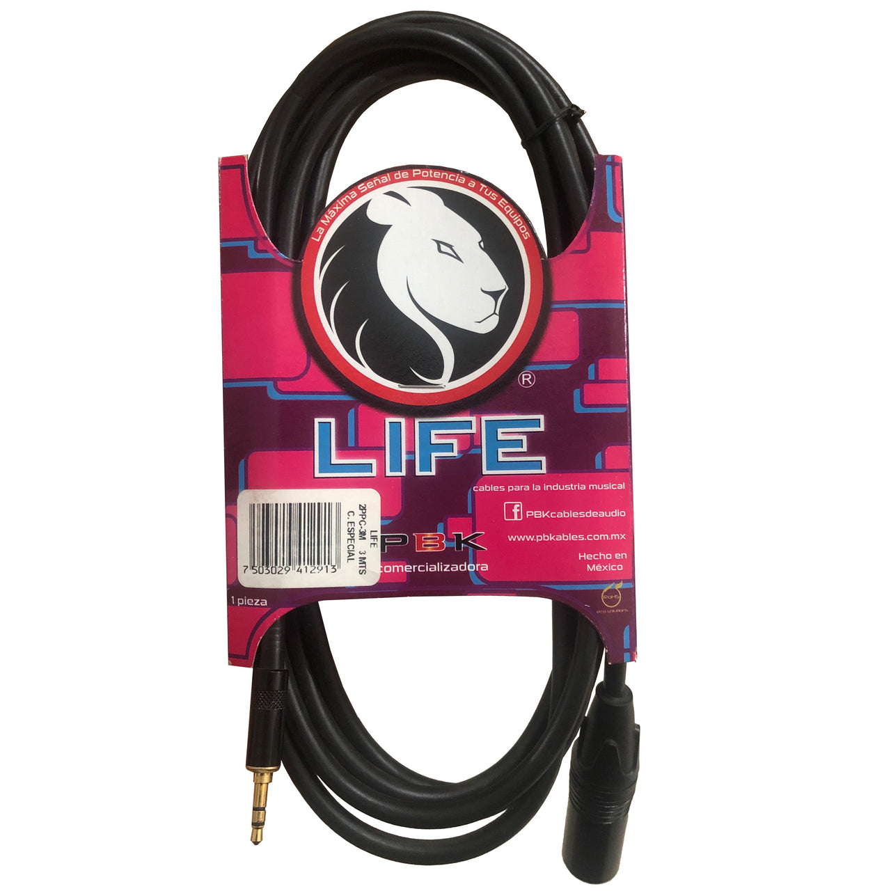 Cable Life 2ppc-3m Miniplug A Canon Macho 3 Metros