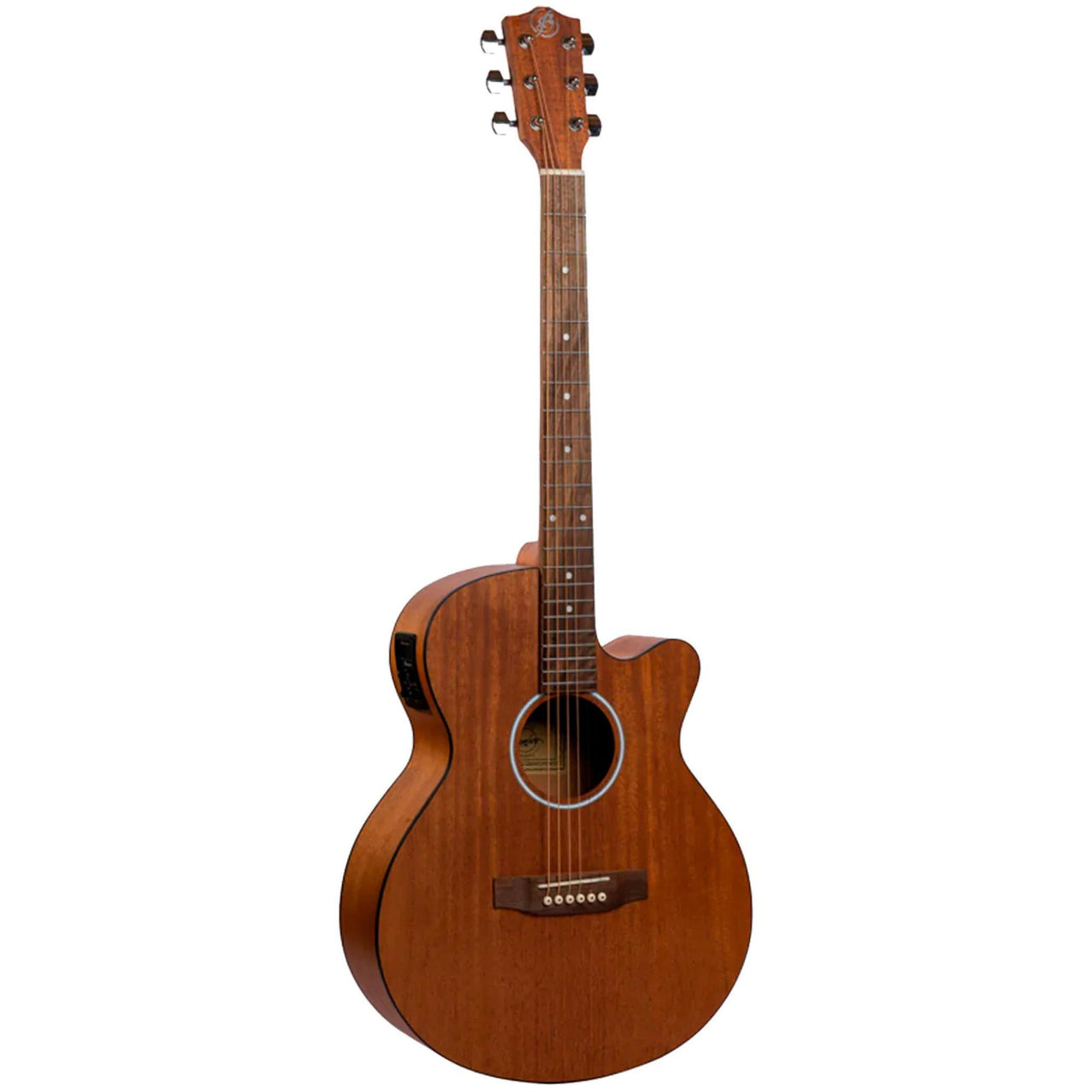 Guitarra Bamboo Ga-40-mahogany-q Electroacustica Mahogany 40 Pulgadas Con Funda