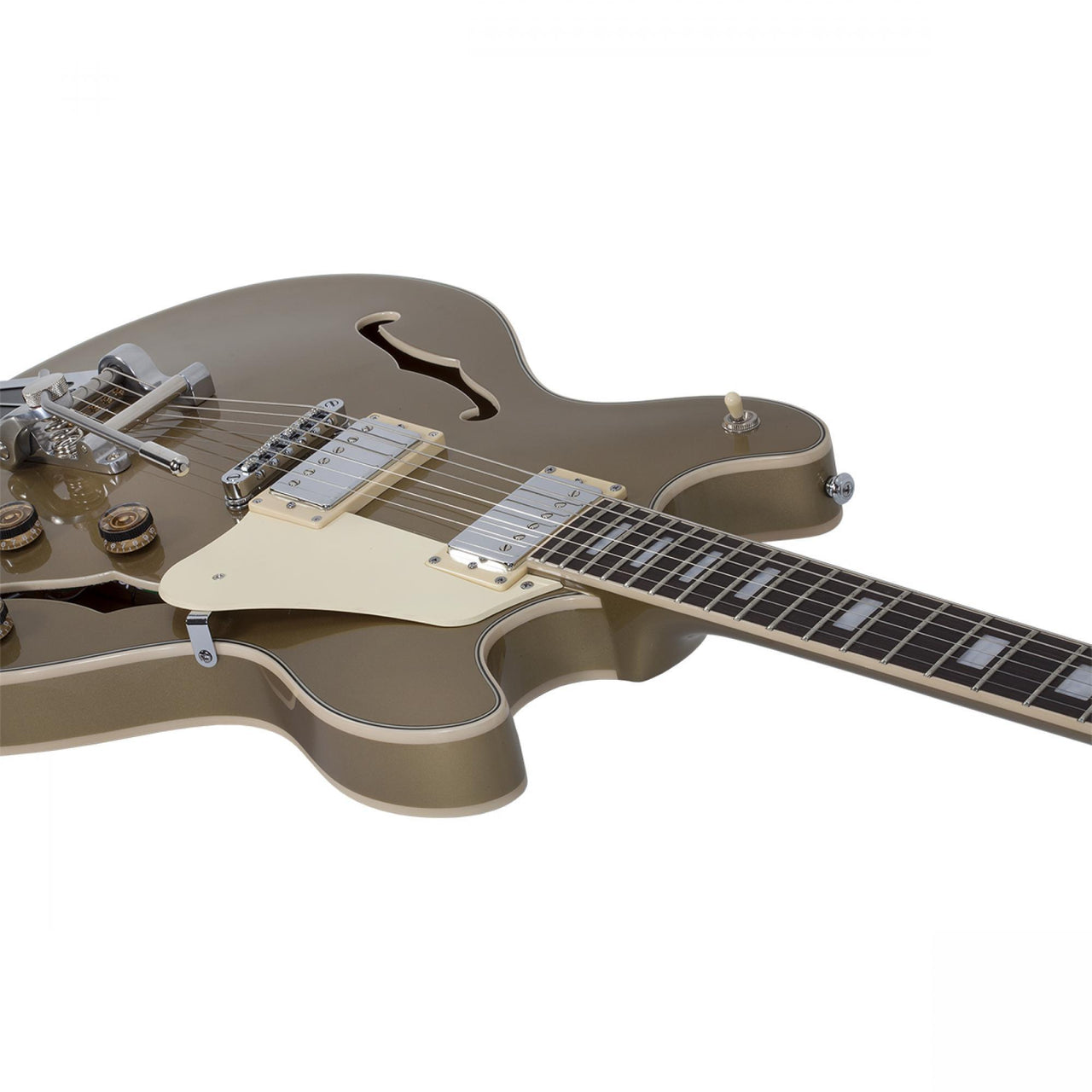 Guitarra Electrica Schecter Corsair Gold Top Semi Solida