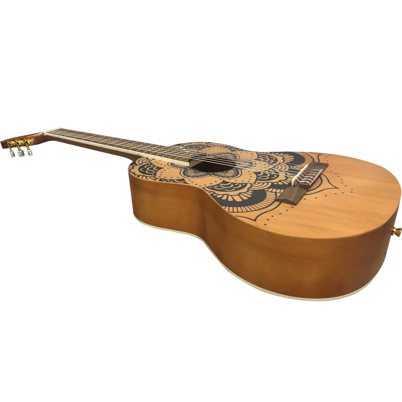 Guitarra Clasica Bamboo Gc-36 Mandala 36 Pulgadas Con Funda