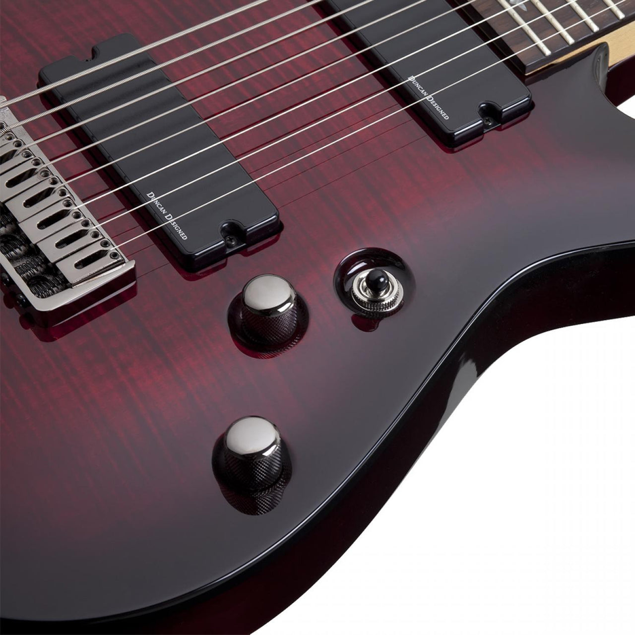 Guitarra Eléctrica 8 Cuerdas Schecter Demon-8 Crb Red Burst