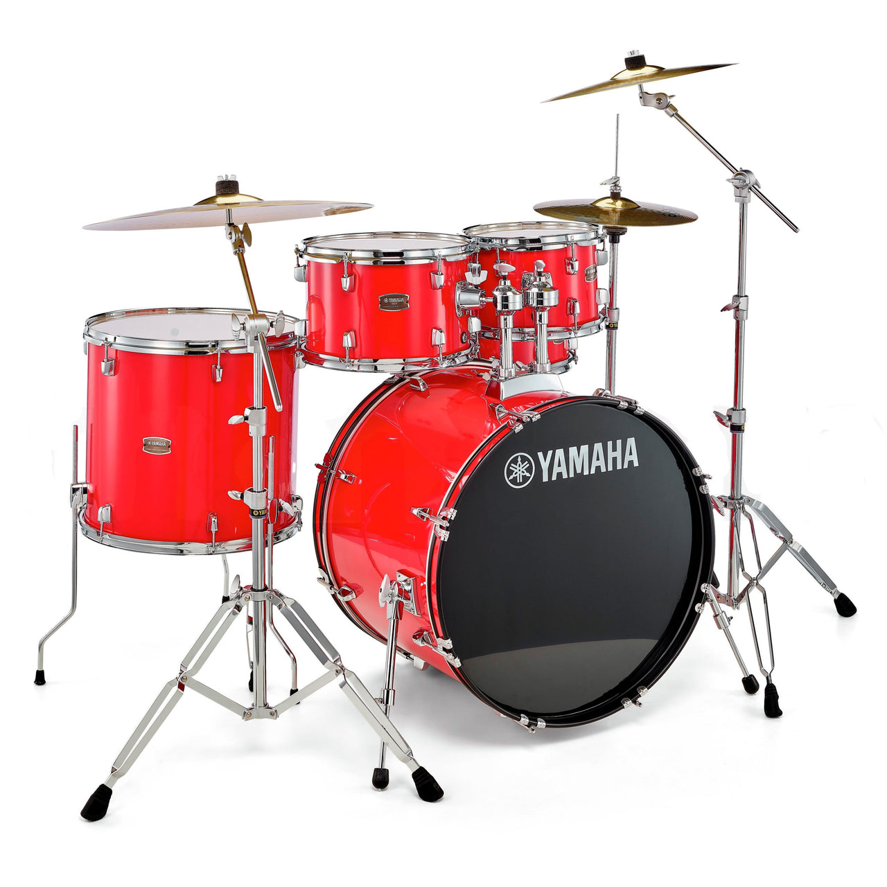 Bateria Acustica Yamaha Rydeen Rdp2f5rduset Hot Red Con 3 Platillos 3 Stands