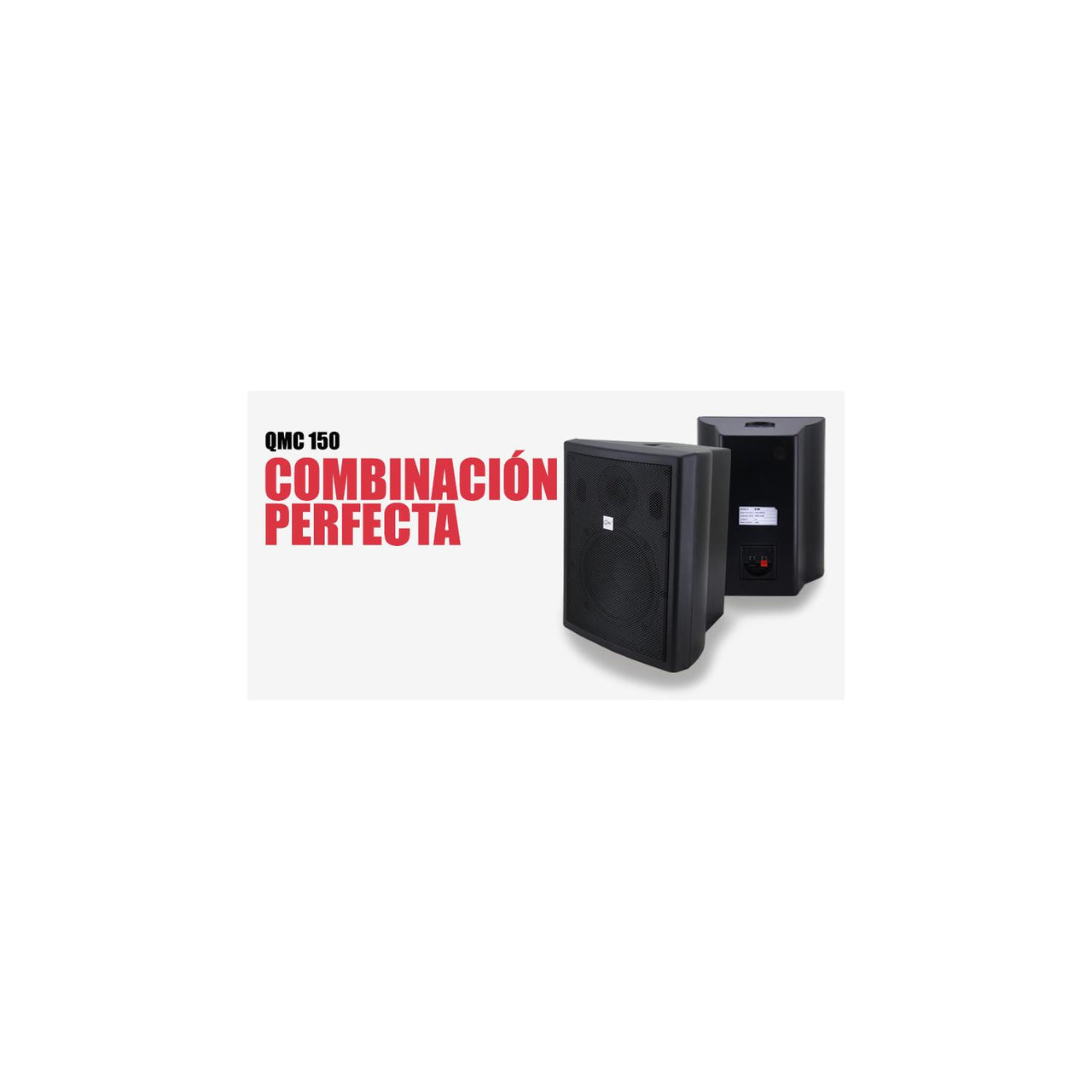 Bafle Qmc Pasivo Para Montaje 60w (par) Negro Qmc-150