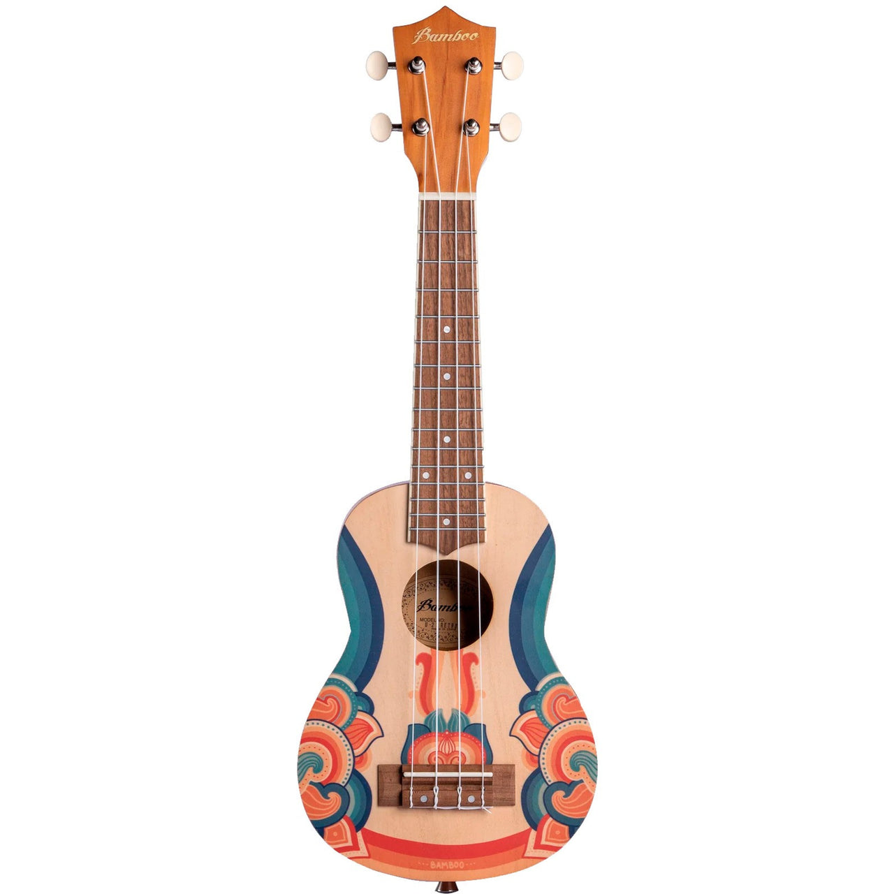 Ukulele Soprano Bamboo Diseo Retro C/funda, U-21-retro