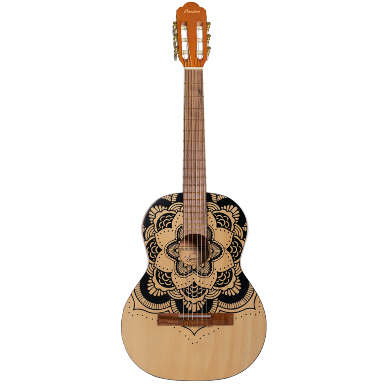 Guitarra Clasica Bamboo Gc-36 Mandala 36 Pulgadas Con Funda