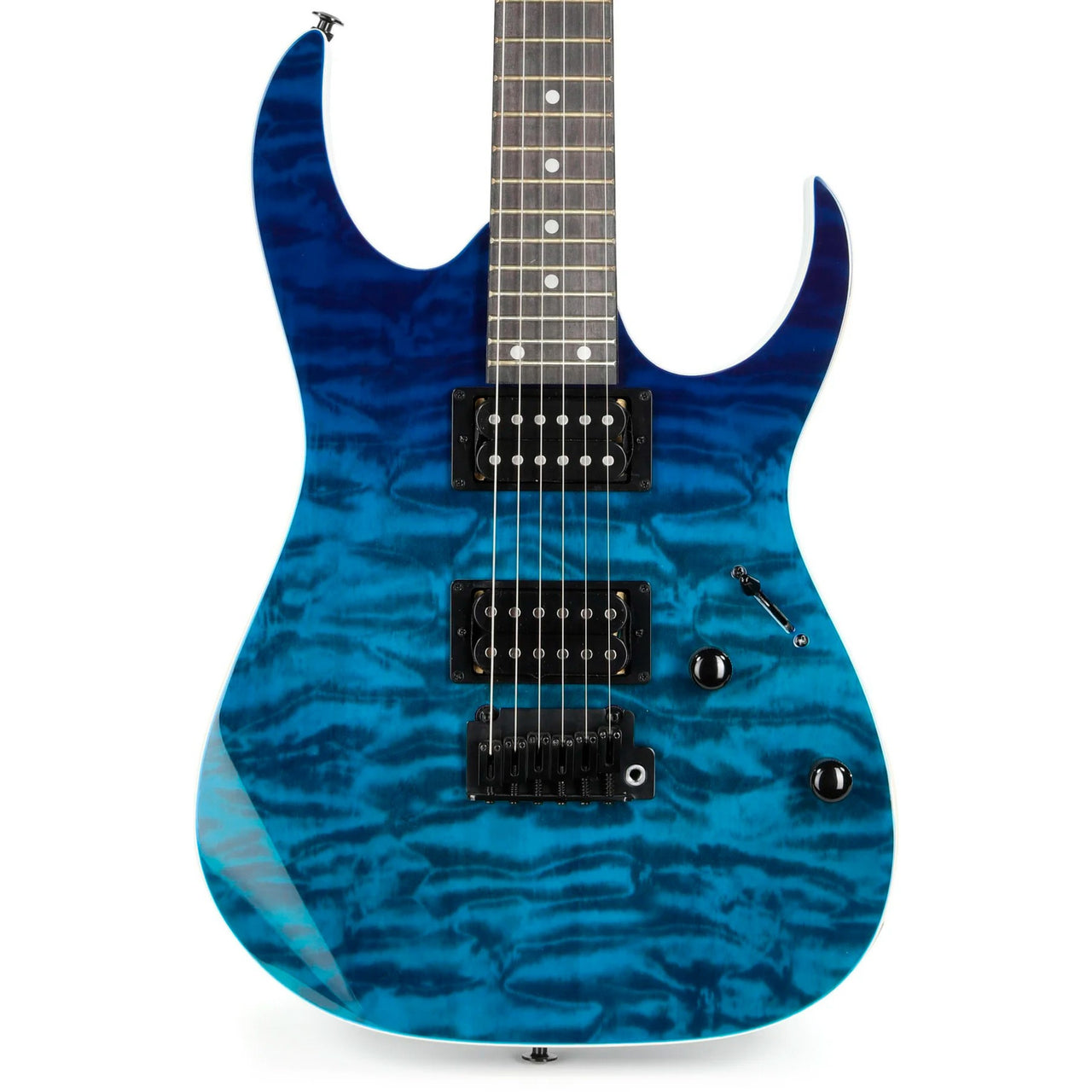 Guitarra Electrica Ibanez Grg120qasp-bgd Serie Gio Rg Azul Blue Gradation