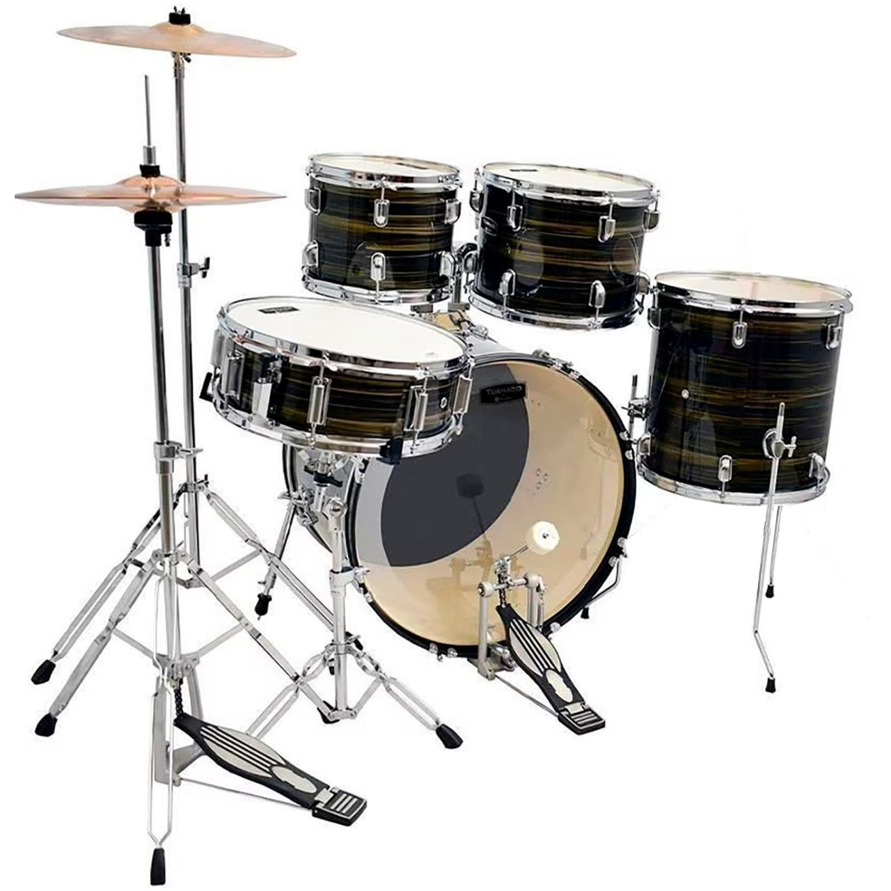 Bateria Mapex Tnd5254tcfj Tornado 5 Piezas Brown Wood Grain
