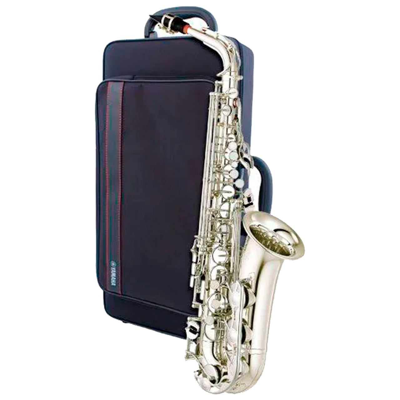 Sax Alto Yamaha Estandar Con Llave De Fa Plateado, Yas-280s