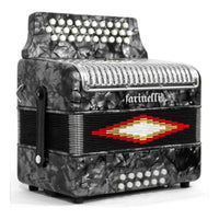 Thumbnail for Acordeon Botones Farinelli Gris 3012 Fa Parrilla Metal 3012fagp