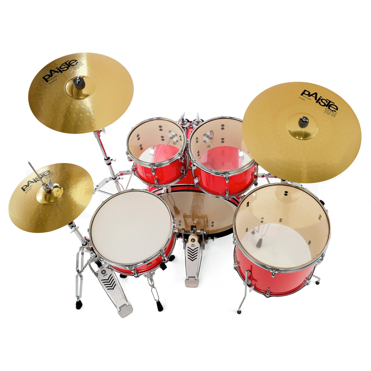 Bateria Acustica Yamaha Rydeen Rdp2f5rduset Hot Red Con 3 Platillos 3 Stands