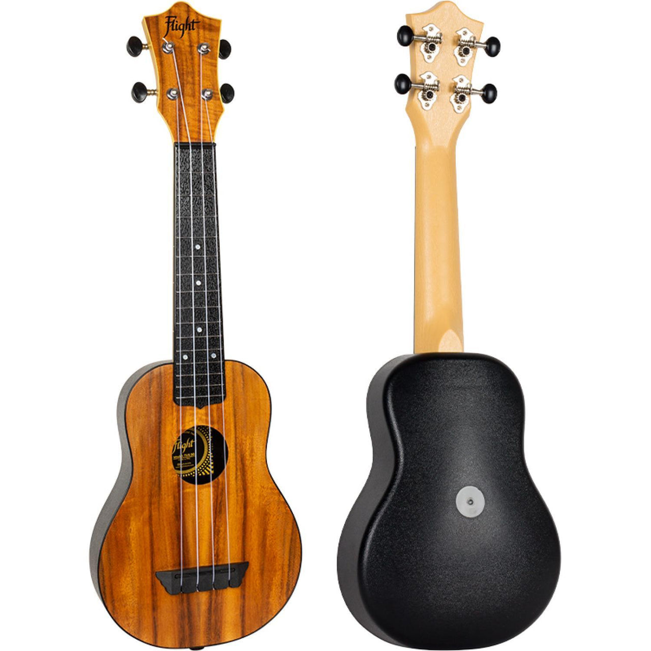 Ukelele Flight Soprano Tus55 Con Funda Acacia