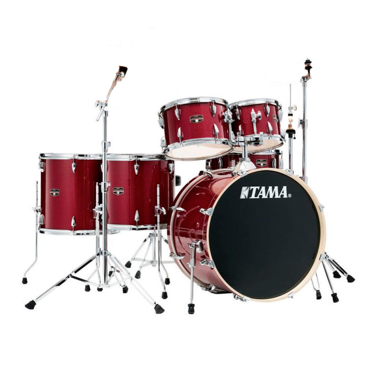 Bateria Tama Ie62h6w-cpm Imperialstar 6 Pzas Rojo Con Herrajes