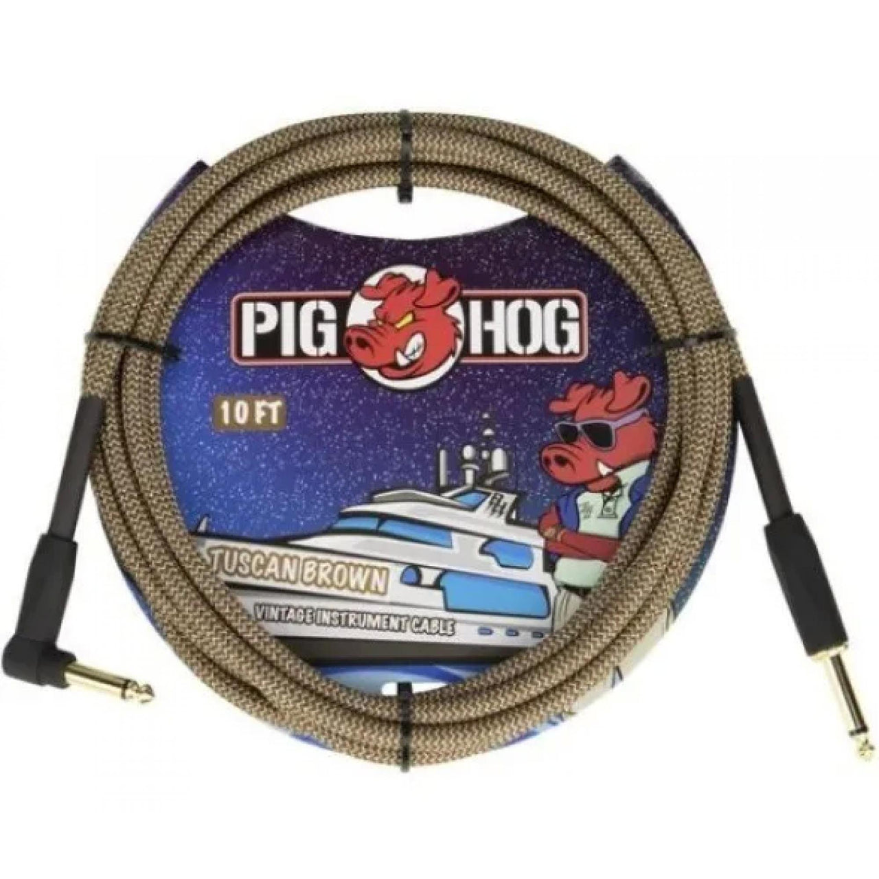 Cable Pig Hog P/instrumento Plug A Plug L Tuscan Brown 3m, Pch10tbrr