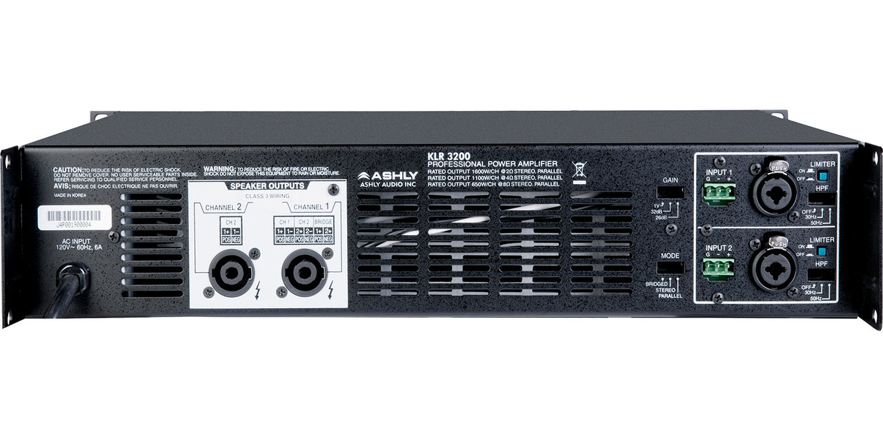 AMPLIFICADOR ASHLY MODELO KLR-3200