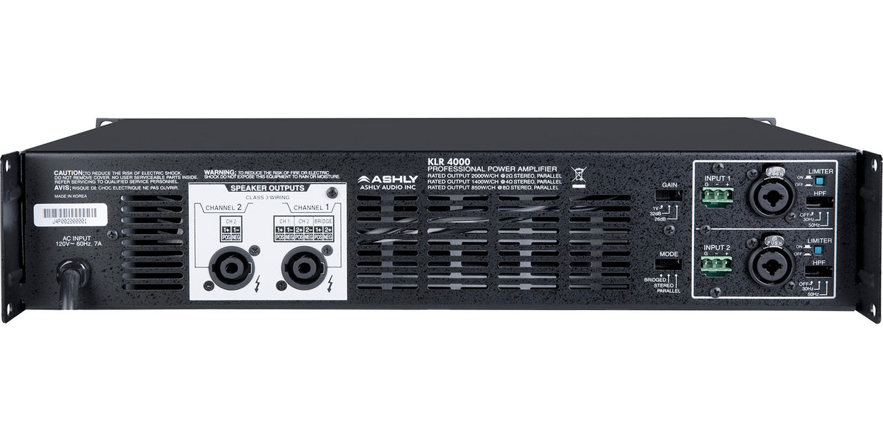 AMPLIFICADOR ASHLY MODELO KLR-4000
