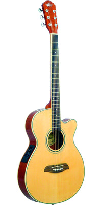 Thumbnail for Guitarra Electroacustica Oscar Schmidt OG8CE Folk Negra