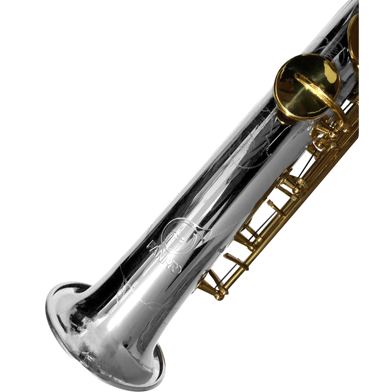 Sax Soprano Fanpro Sxson Recto Niquelado Sib Llaves Laqueadas