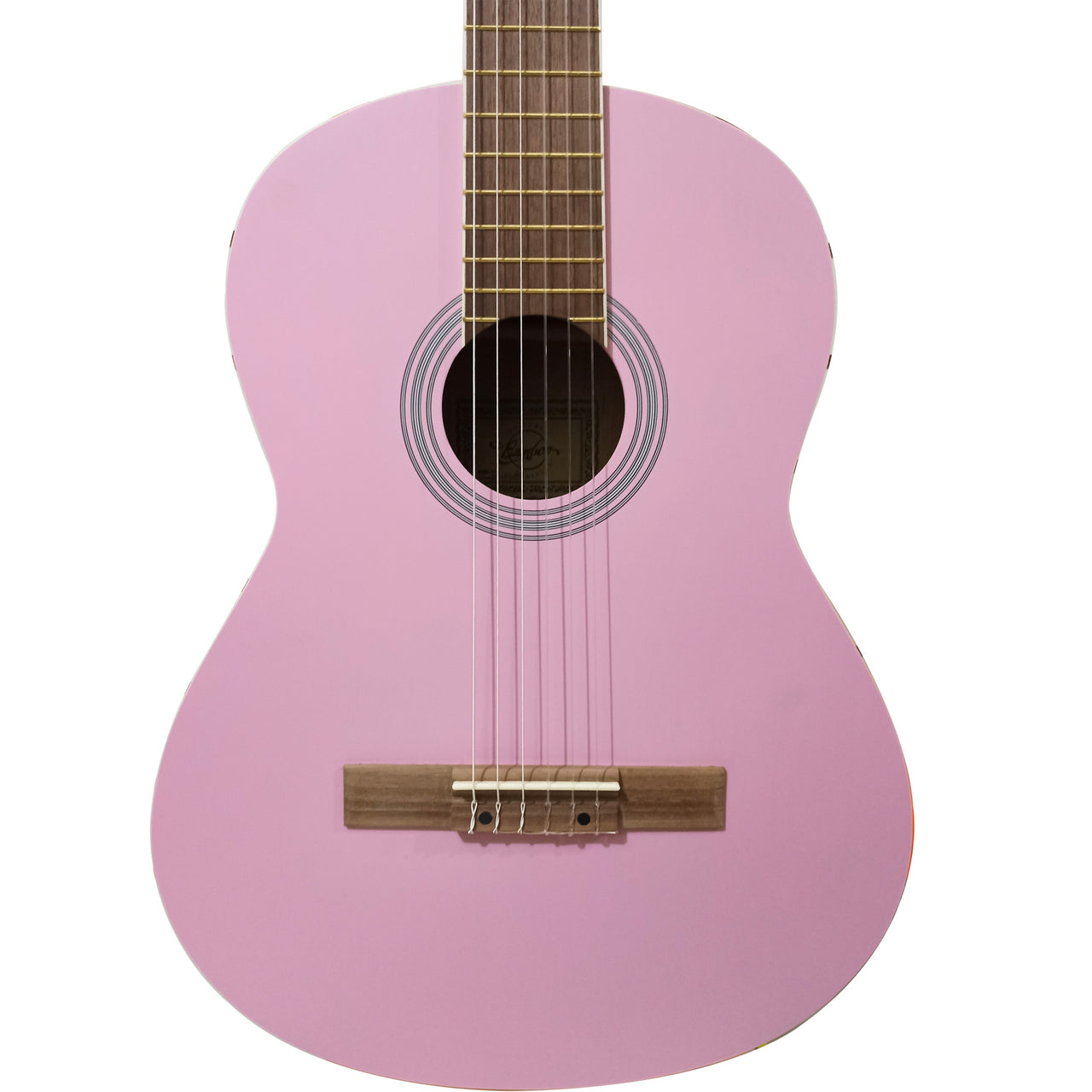 Guitarra Clasica Bamboo Gc-39-pink Con Funda