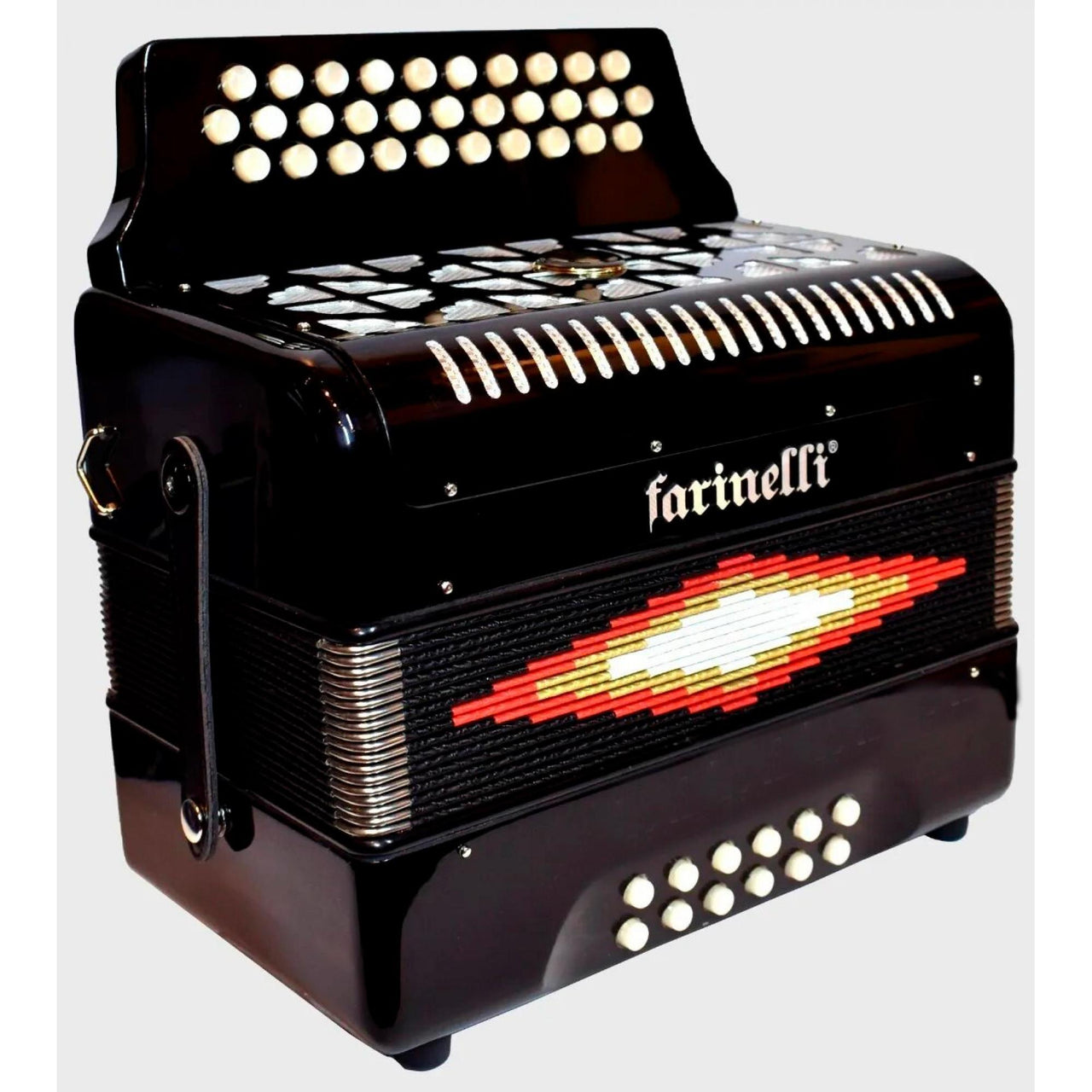 Acordeon Botones Farinelli Negro 3012 Sol, 3012n