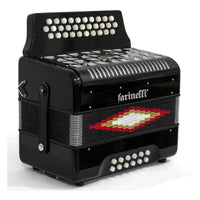 Thumbnail for Acordeon Farinelli 3012fan Diatonico Fa Negro