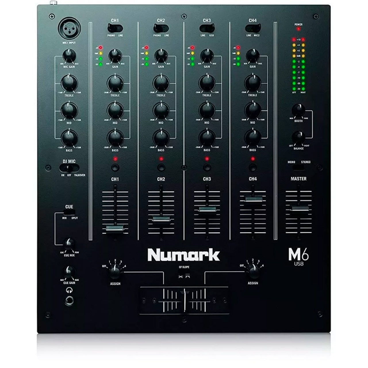 Mezcladora Numark 4 Canales P/Dj, M6usb Black