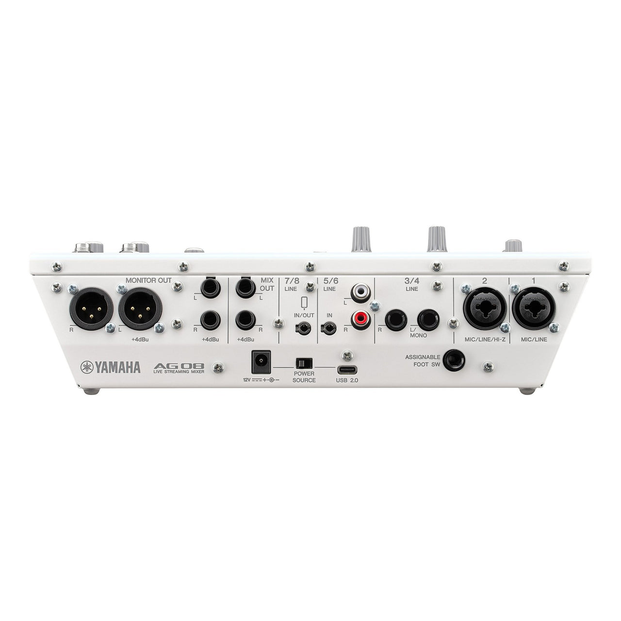 Mezcladora Yamaha Ag08w Para Live 8 Canales Blanco