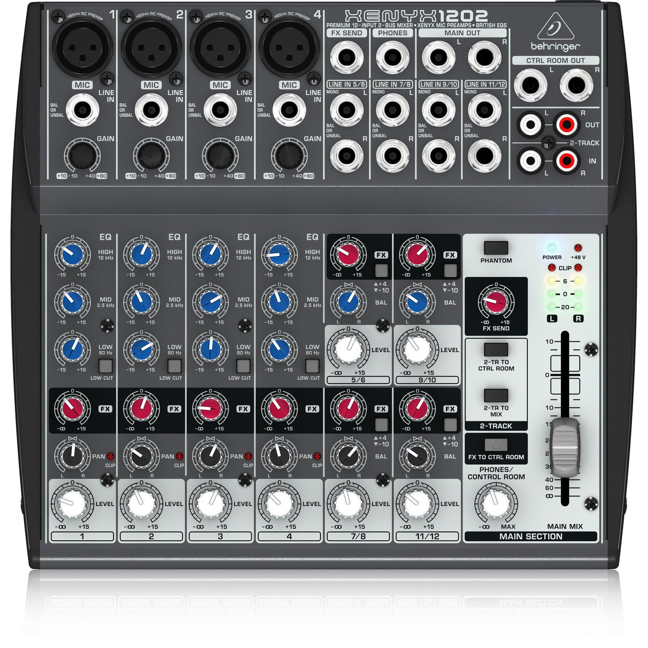 Mezcladora Behringer 12 Canales, Xenyx 1202