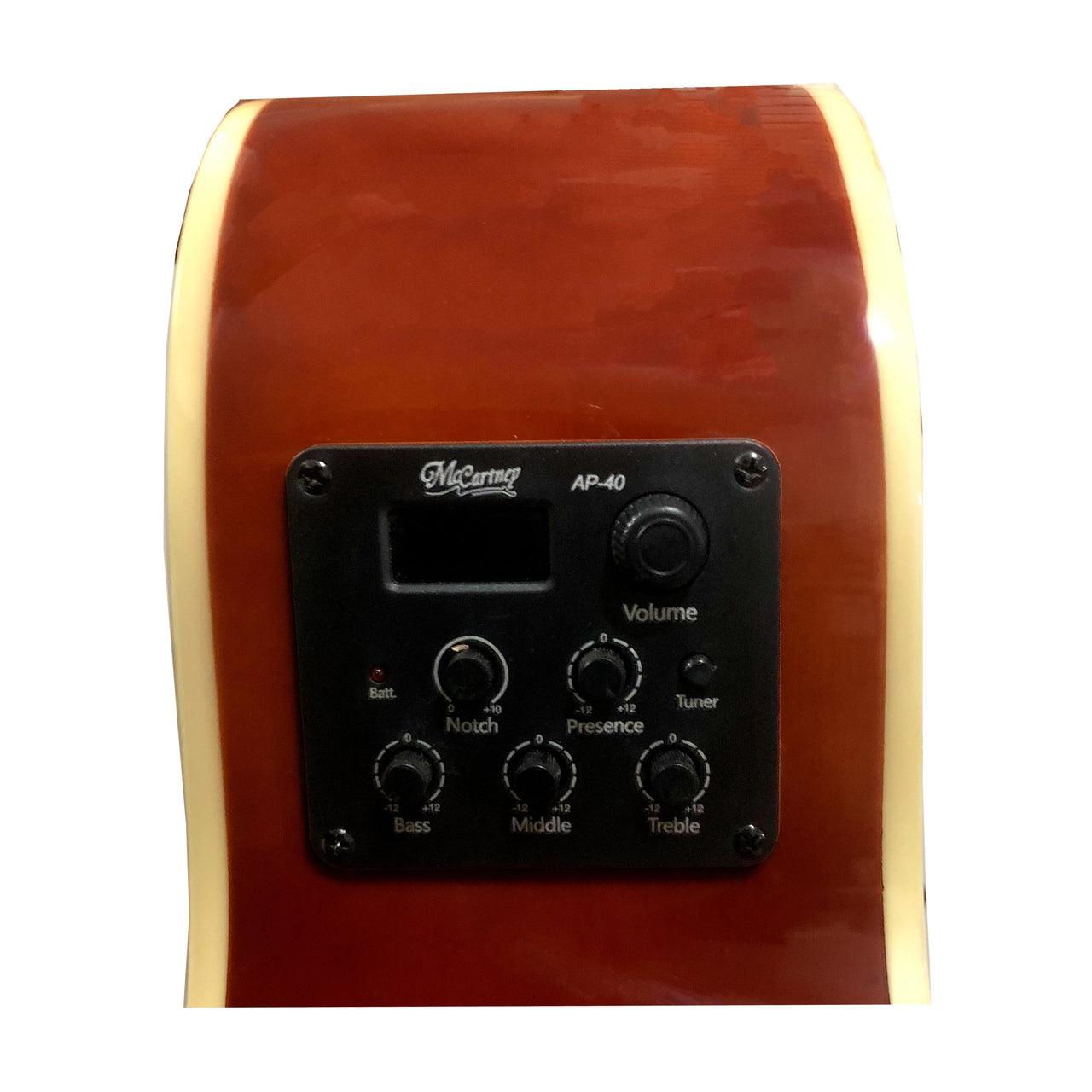 Guitarra Electroacustica Mc Cartney Qag40eq-sb-gs Sombreada Con Corte