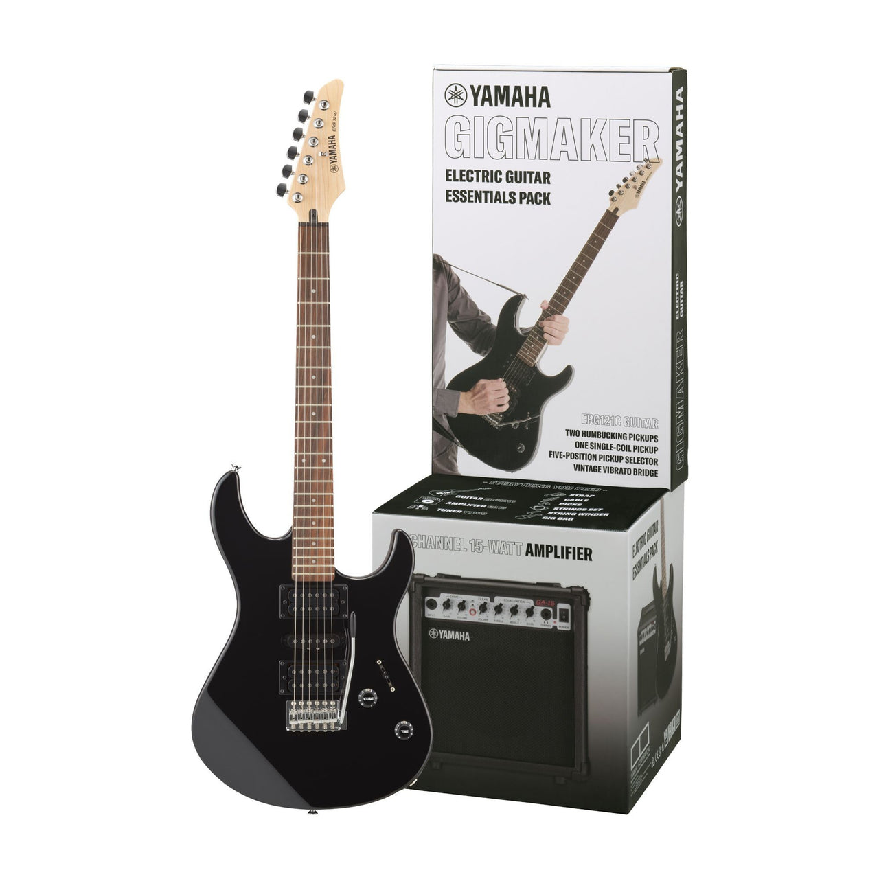 Paquete De Guitarra Electrica Yamaha Negra Erg121gpii bl