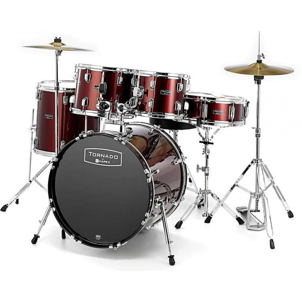 Bateria Mapex Tornado 5 Pzas Vino 22"/12"/13"/14"/16", Tnd5254tcdr