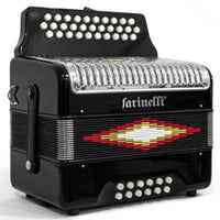 Thumbnail for Acordeon Farinelli 3012fanp De Botones Fa Negro Parrilla Metal 3012