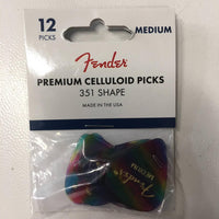 Thumbnail for pua fender graphic picks 351-shape rainbow (12pzas) med, 1980351102