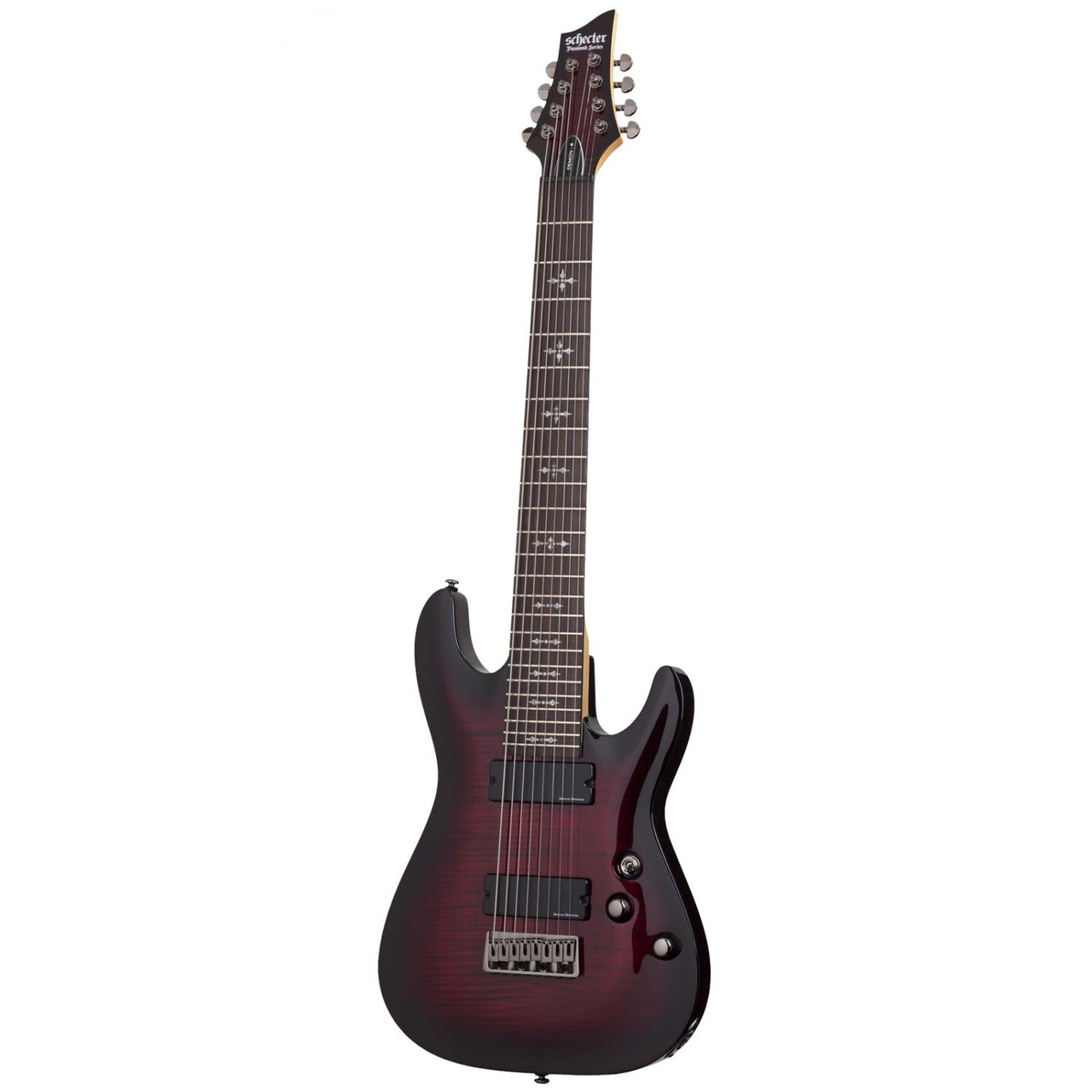 Guitarra Eléctrica 8 Cuerdas Schecter Demon-8 Crb Red Burst