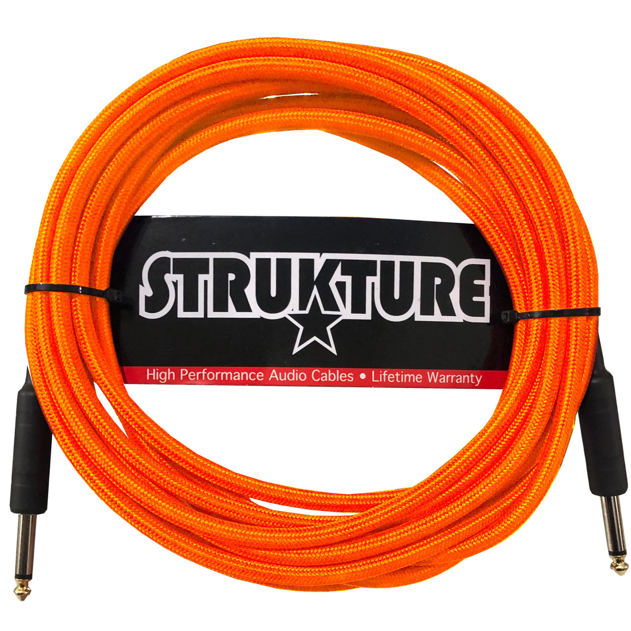 Cable Strukture Sc186no Para Instrumento 5.7 Metros Naranja Neon