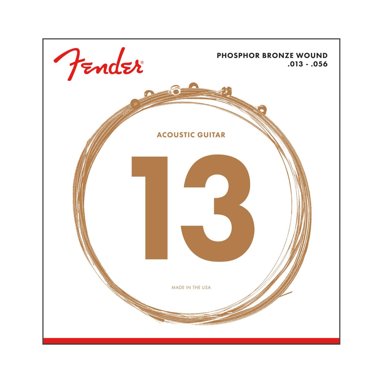 Encordadura fender para guitarra electrocustica 60m 13-.56 0730060408