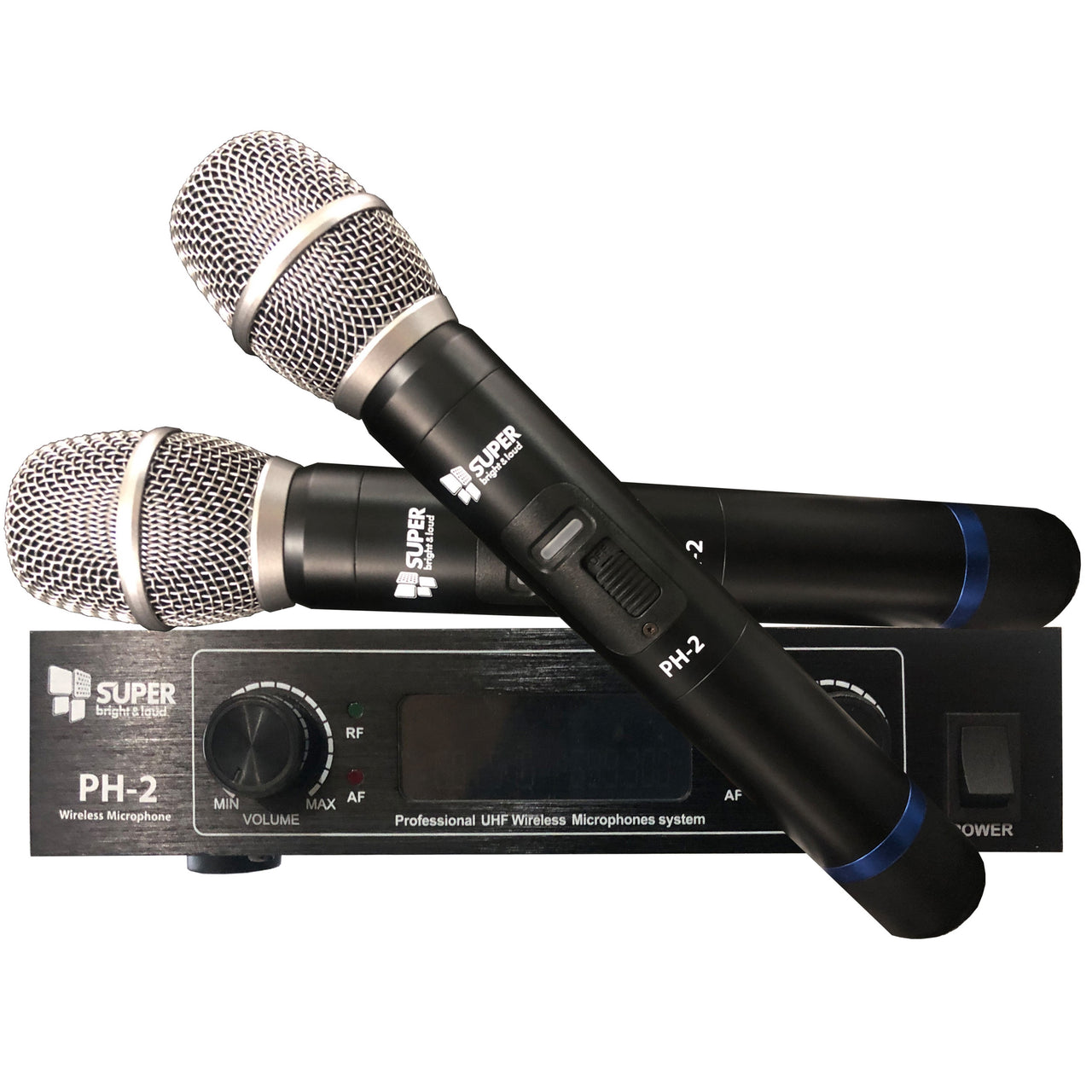 Microfono Superbright Inalambrico 2 Mano 550-900mhz, Ph2