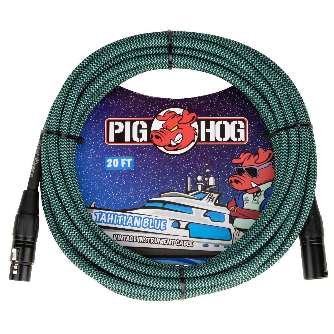 Cable Pig Hog Para Microfono Tahitian Blue 6.10mt Xlr-xlr Phm20tab