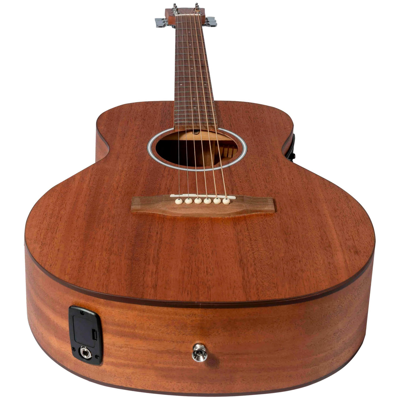 Guitarra Electroacustica Bamboo Ga-38-maho-z-q Mahogany Zurda Con Funda