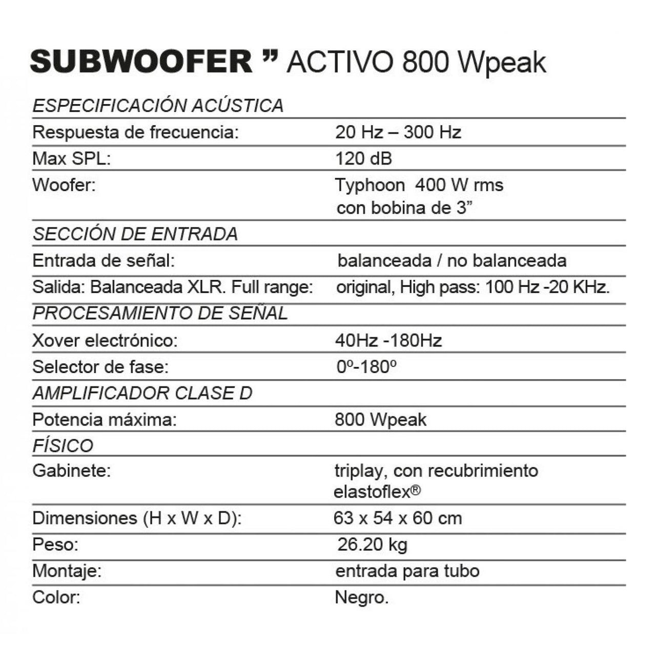 Bafle Qmc 18" Subwoofer Activo, Qmc-600