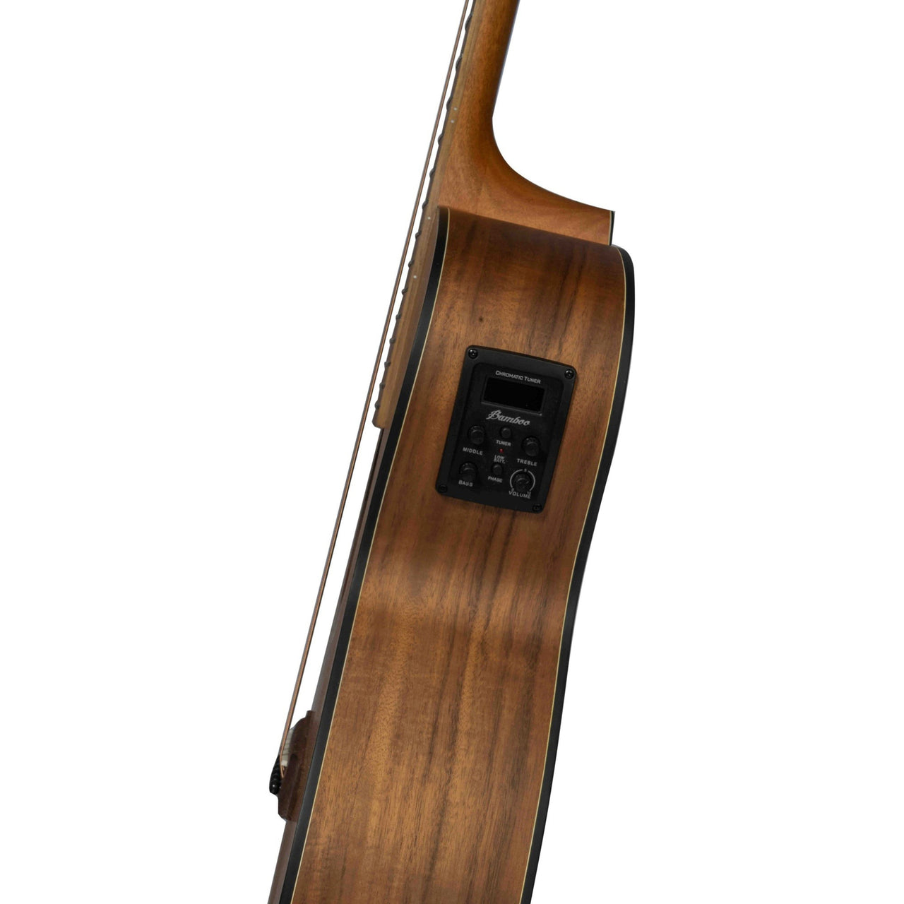 Guitarra Electroacustica Bamboo Koa 40" Zurda C/funda, Ga-40-koa-z-q