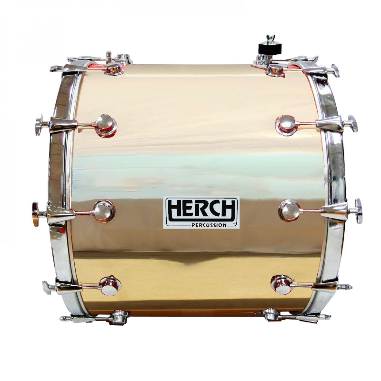 Tambora Herch 18 x 22 Dorada Lisa Herraje Cromo