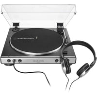 Thumbnail for Tornamesa Audiotechnica Con audifonos Gunmetal negro At-lp60xhp gm