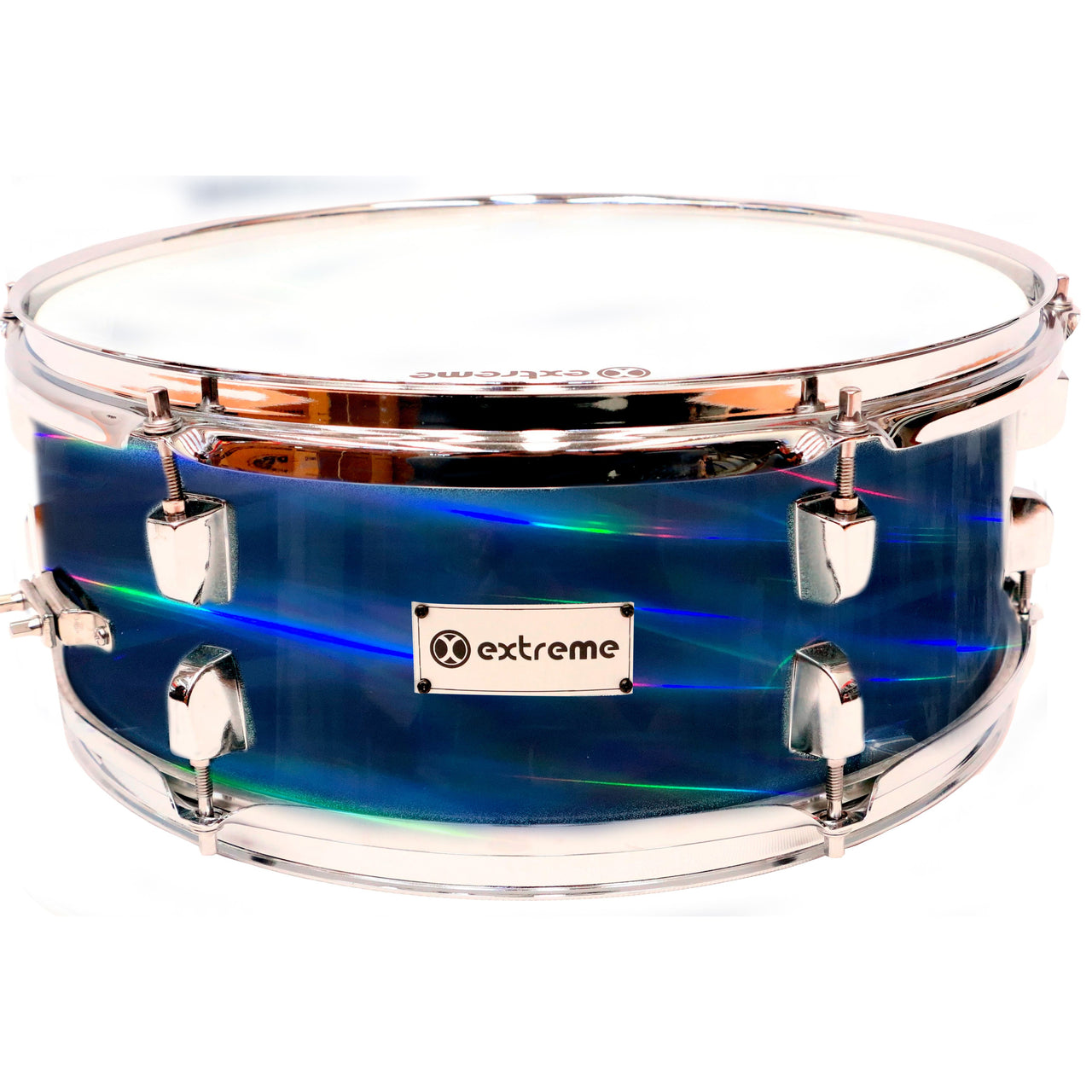 Bateria Extreme 5 Piezas Azul 3d Aro Cromo, Exbt073