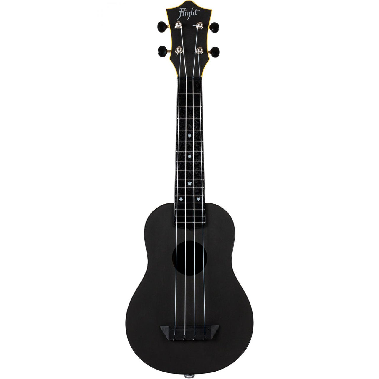 Ukulele Flight Soprano Negro Con funda Y Afinador Tus35 pack blk