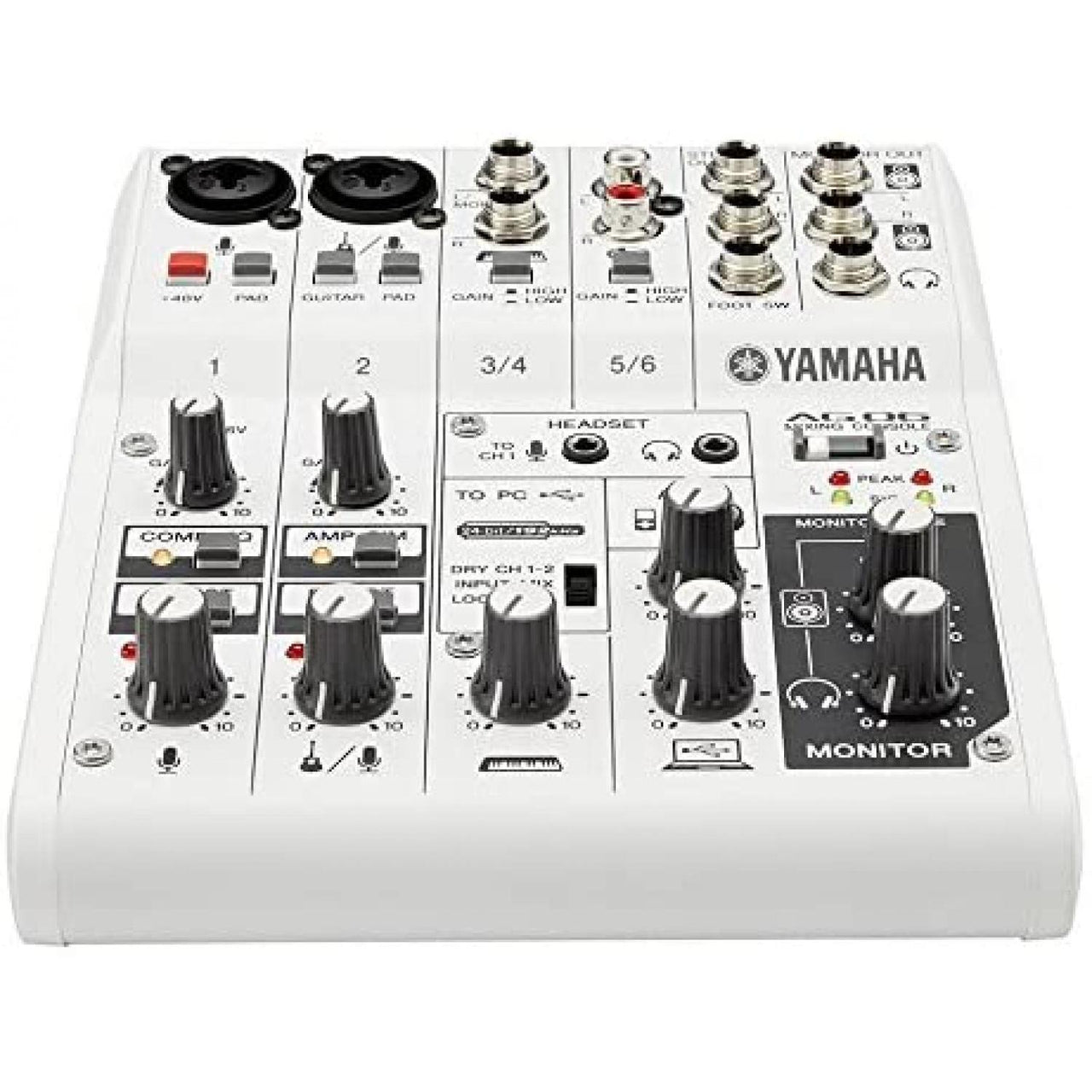 Mezcladora Yamaha 6 Ch C/Fx Y Conexion Usb, Ag06