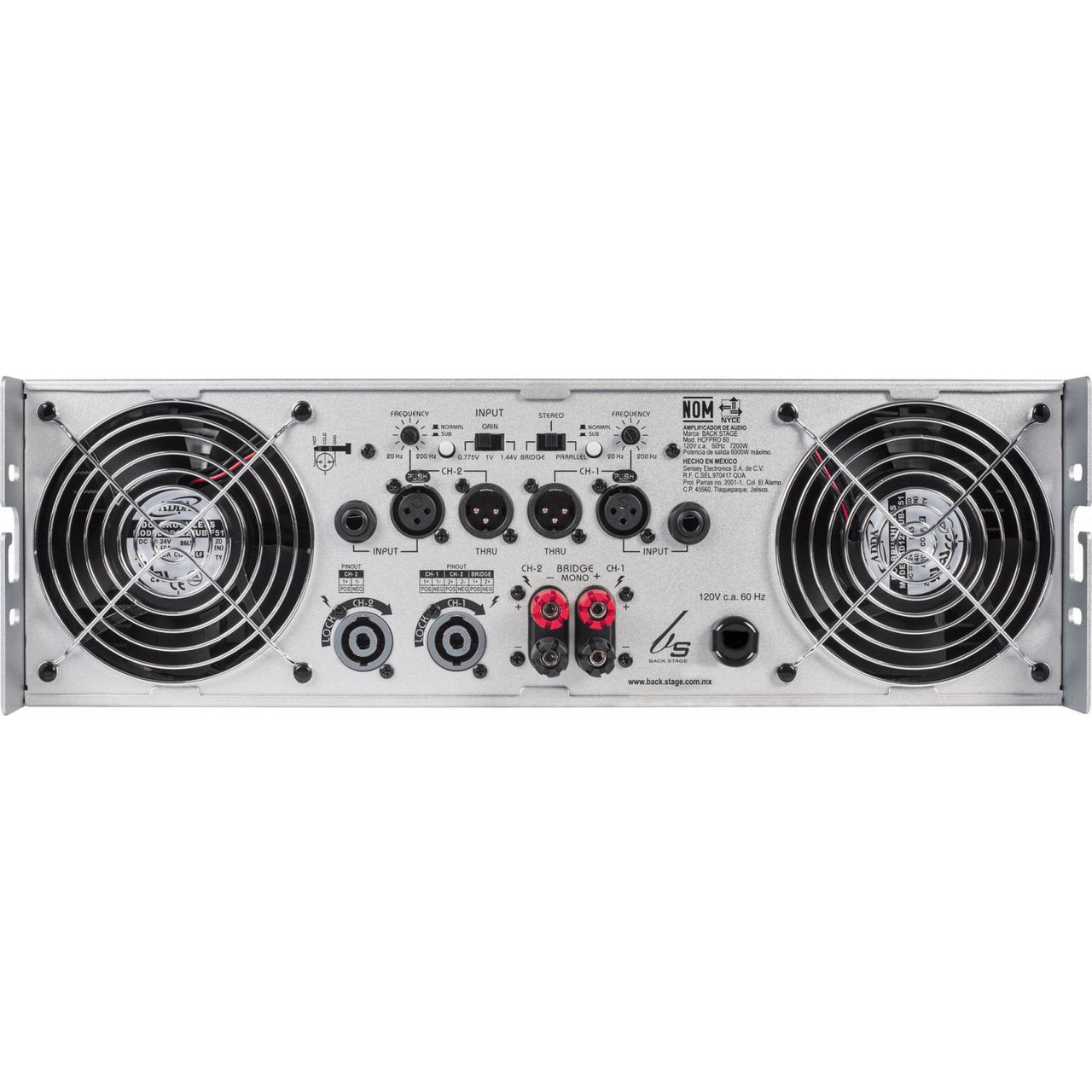 Amplificador Backstage Hcf Pro-60 Poder