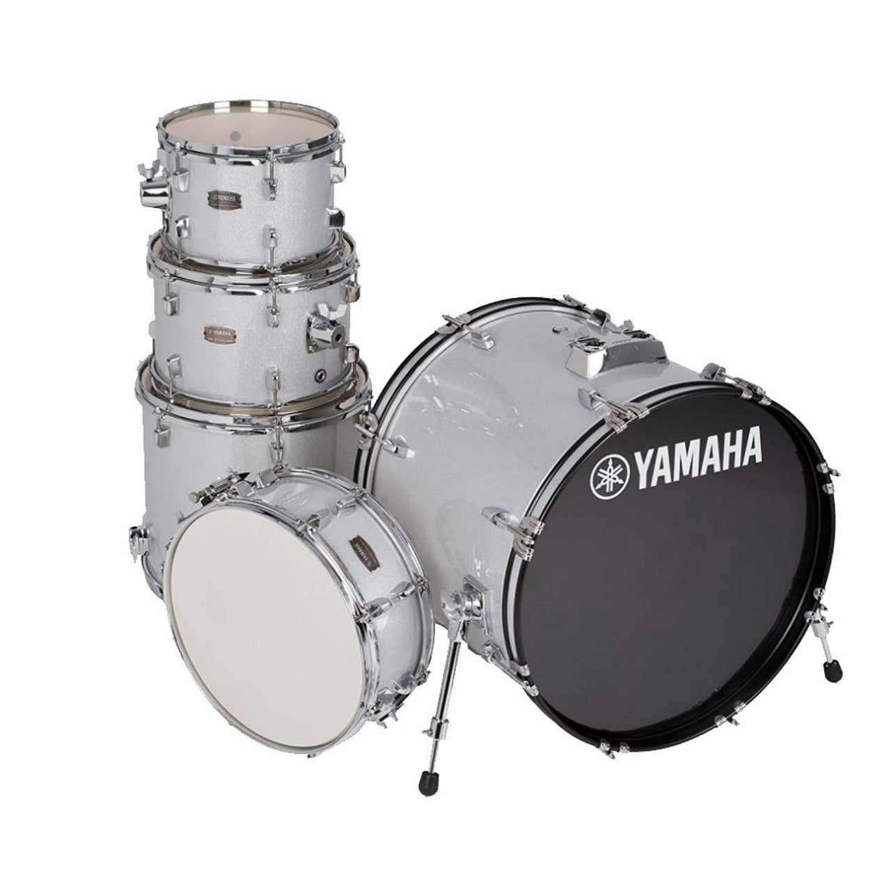 Bateria Acustica Yamaha Rydeen Rdp2f5slguset Silver Glitter 3 Platillos 3 Stands