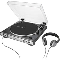 Thumbnail for Tornamesa Audiotechnica Con audifonos Gunmetal negro At-lp60xhp gm