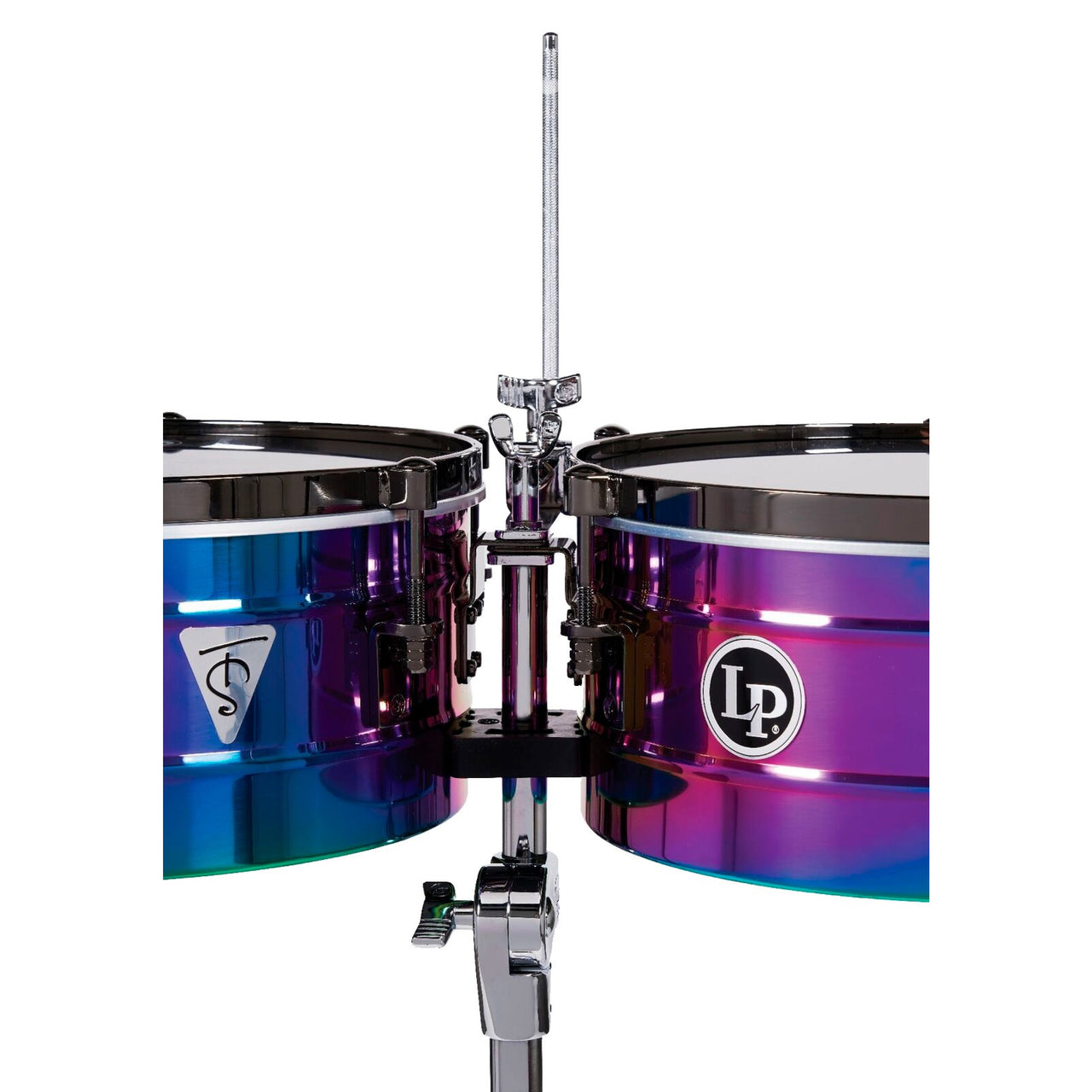 Timbales Lp257-ts Tony Succar 14 Y 15 Pulgadas Tornasol Atril Cromado